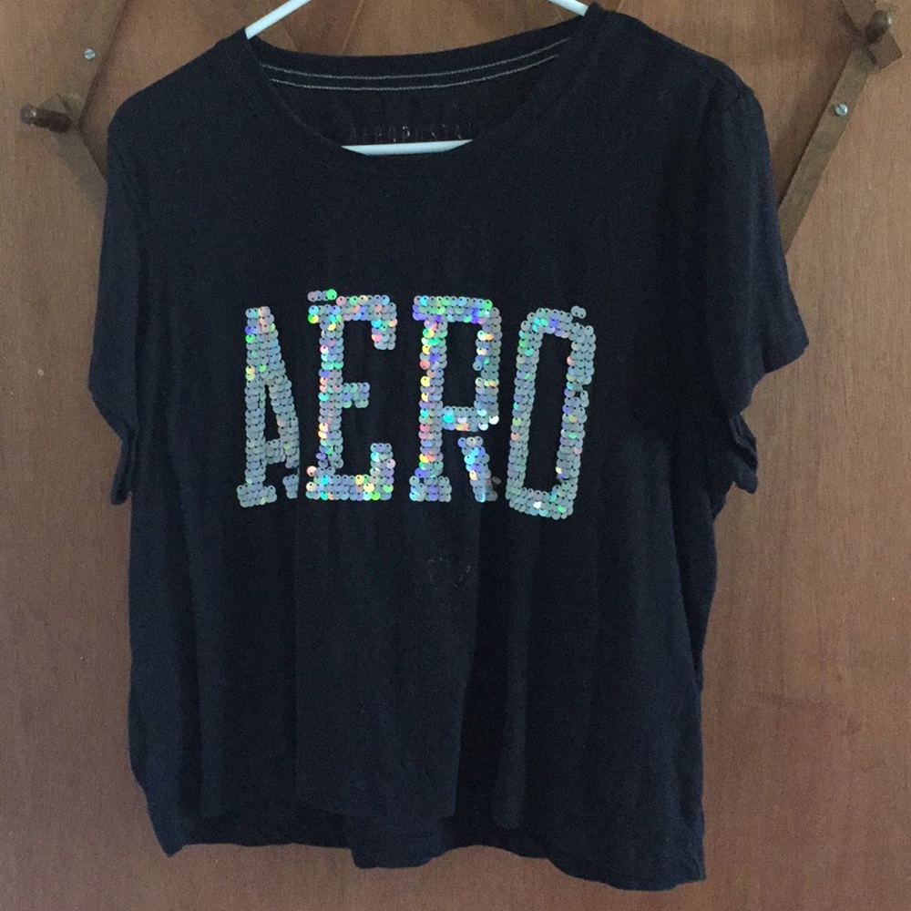 Aeropostale black sequin T-shirt